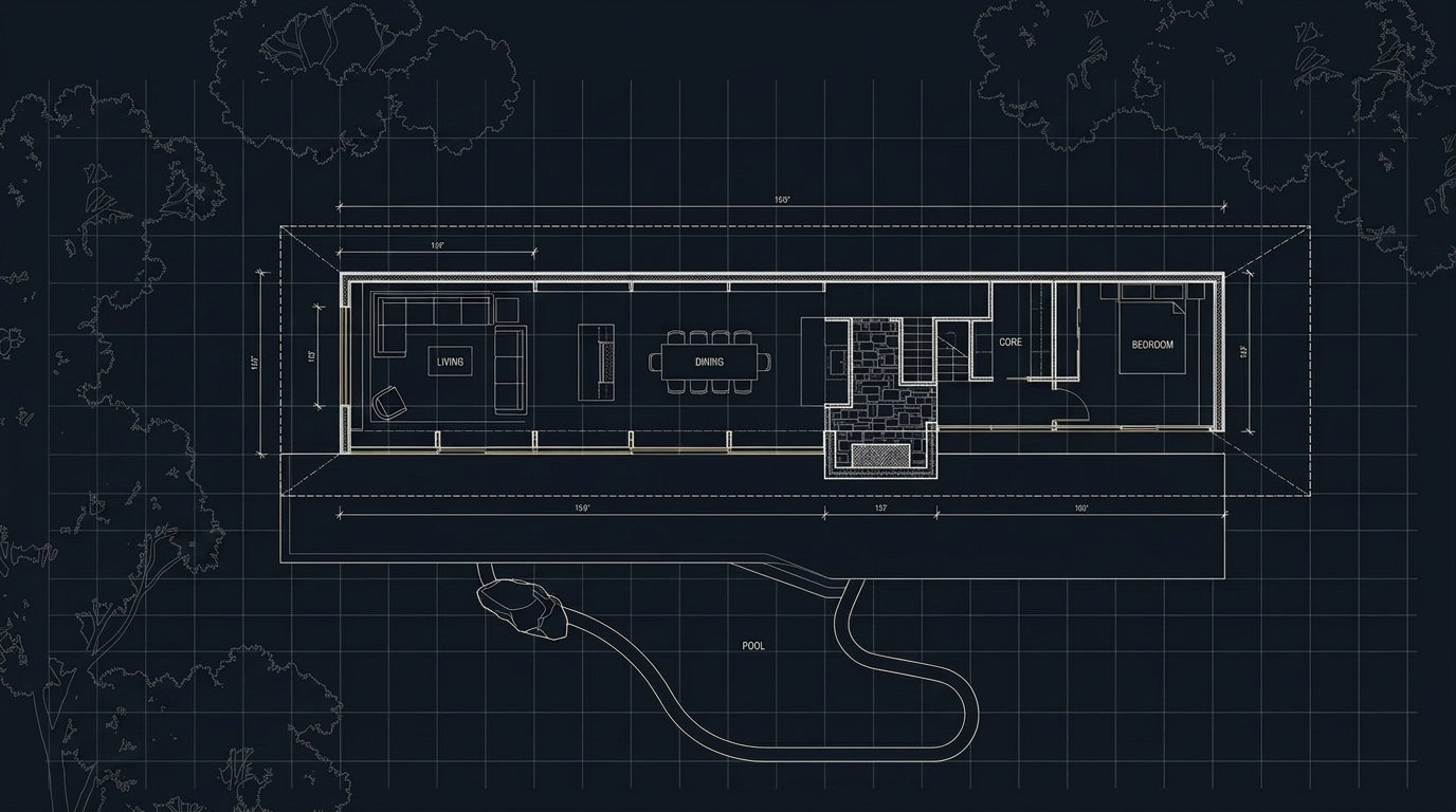 Architectural plan of an integrated home