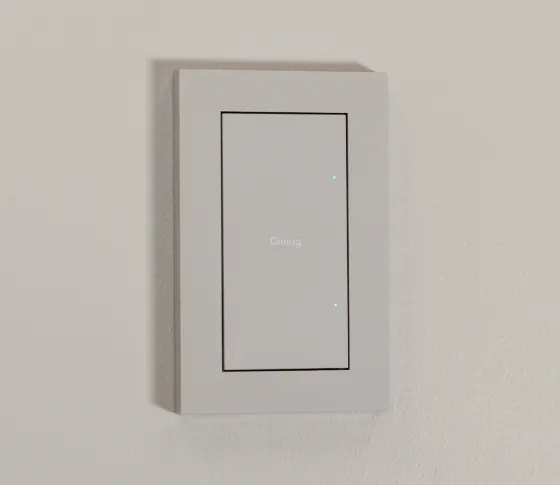 Control4 Lux universal dimmer with a clean unmarked faceplate